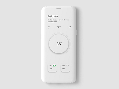 Smart Room Control App UI Design Concept