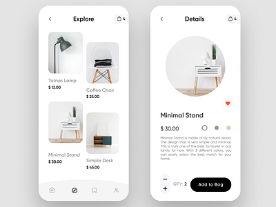 Furniture App UI Design Concept