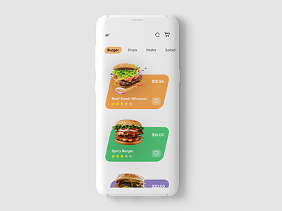 Food App UI design