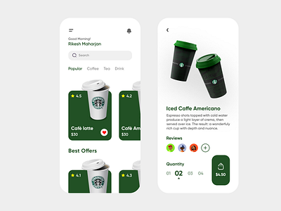 Coffee Shop App UI design Concept animation app branding coffee coffee app design illustration logo ui ux vector web web design website