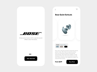 Bose App UI Design animation app bose boseapp branding design illustration logo ui ux vector website