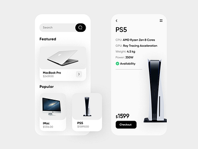 Tech Shop App UI Design