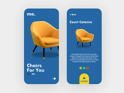 Chair Shop App UI 3d animation app branding design illustration logo ui ux vector website