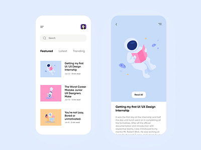 Blog App UI Design Concept