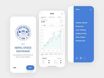 Nepse App UI Redesign animation app branding design illustration logo nepse nepseapp nepseui rikesh ui ux vector website