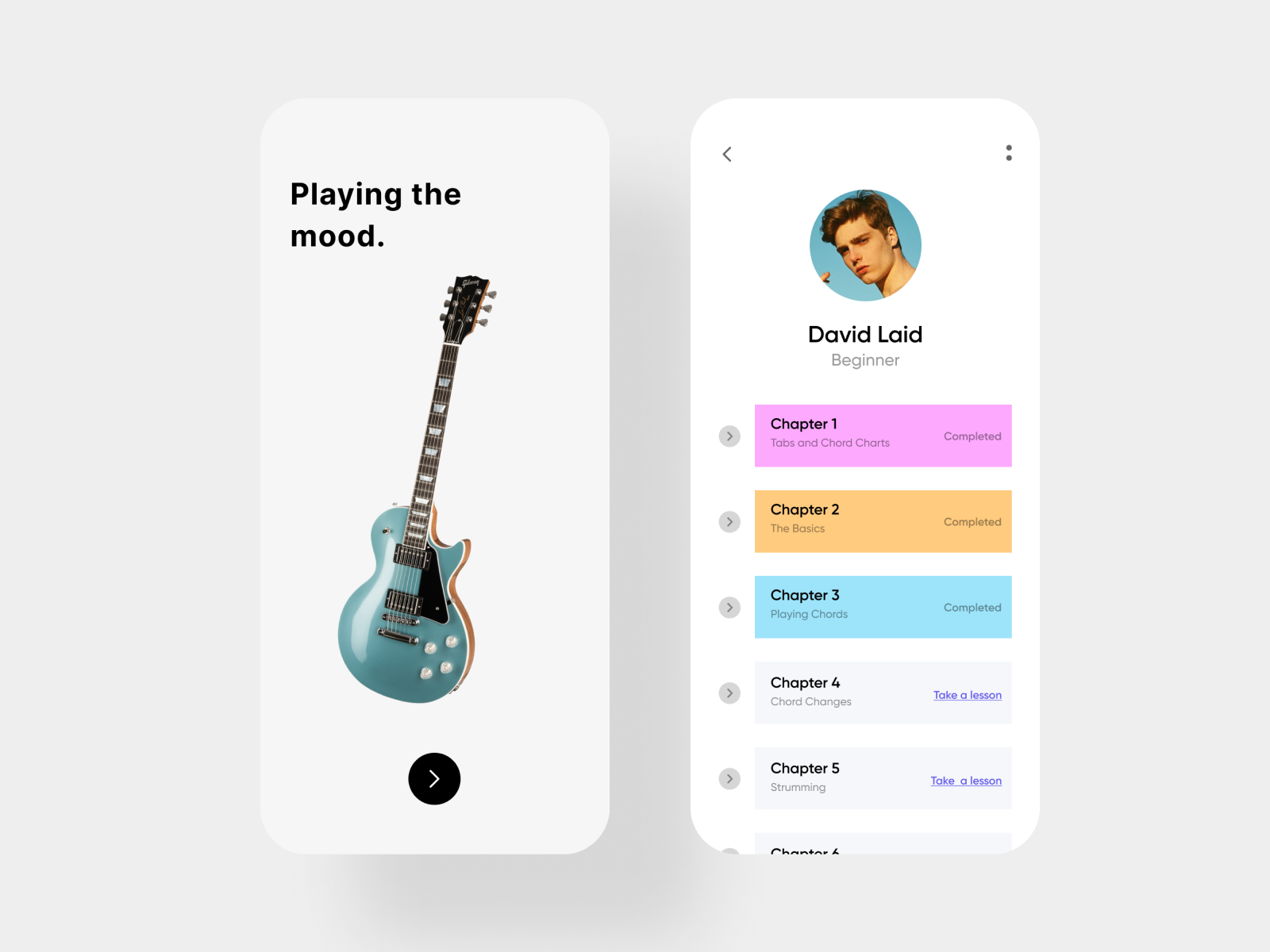 Guitar Learning App UI Design by Uiuxcreative on Dribbble