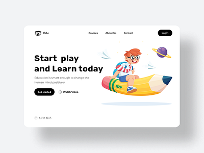 Online Education Platform For Kids animation app branding design education illustration kids logo rikesh study ui uiux ux website