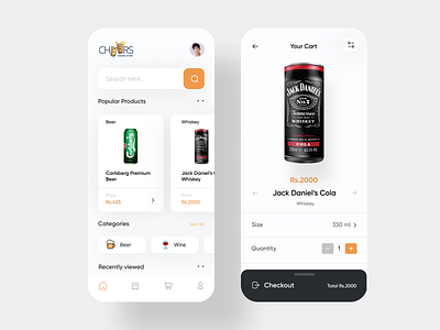 Cheers Liquor Store App UI 3d adobexd animation app branding cheersonline design figma illustration liquorstoreui logo rikesh store ui uifigma uiux uiuxcreative ux uxui website