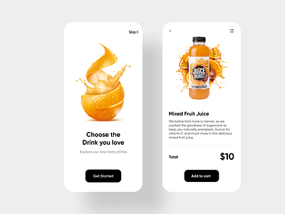 Juice App animation app branding design dribble figma food app illustration juice app logo ui ux vector website