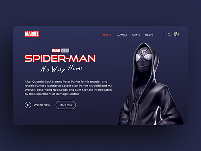 Marvel Website Landing Page animation app branding design illustration ironman logo marvel rikesh spiderman ui ui dribble ui ux ux vector web web design website