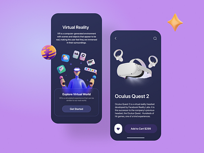 VR Reality Store App 3d animation app branding design dribble figma illustration logo mobile ui ui trend uiux ux vector vr vr reality web website