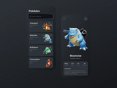 Pokedex App animation app branding design design trend illustration logo mobile app new ui ui ux vector website