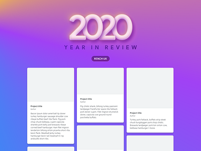 2020 – Year in Review 2020 figma gradients header svg