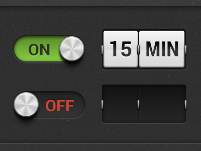 Playing around flip clock metal time toggle