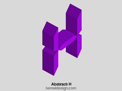Abstract H 3d branding logo monogram