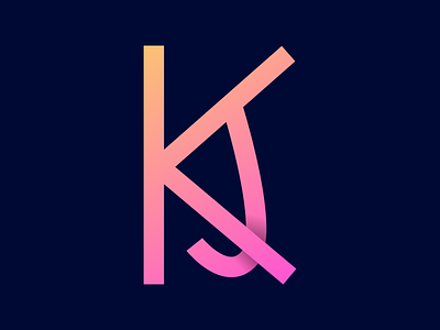 KJ Monogram Logo branding design logo logo design monogram monogram logo