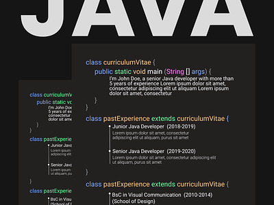 Freebie | Java developer resume/CV free download code cv developer graphic design resume