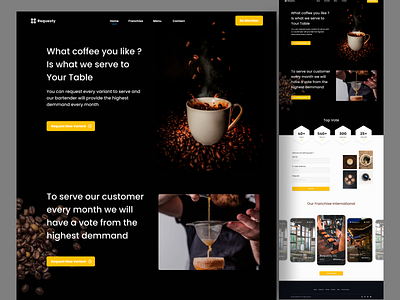 Coffee shop website landing page bhyp cafe coffee coffee shop design figma landing page roastery ui ui design uiux ux web design website