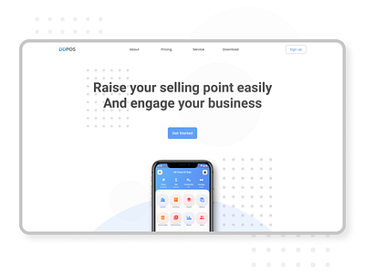 Point of sales startup landing page