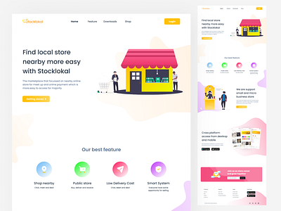 Online store startup landing page website