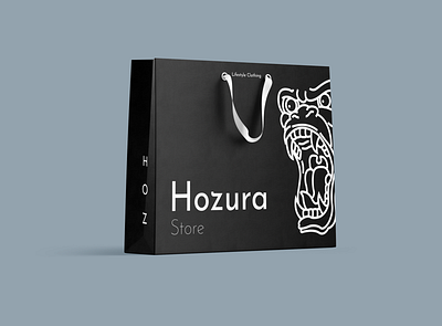 Hozura Store Shopping Bag branding design icon illustration logo minimal