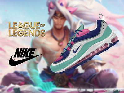Nike Air Max Yasuo branding design icon league of legends leagueoflegends logo lol nike shoes yasuo
