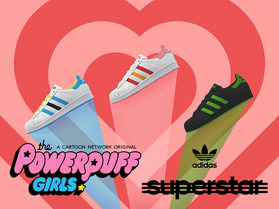 Adidas Superstar Powerpuff Girls adidas adidas originals branding design girl power icon logo nike power powerpuff girls shoes style superstar