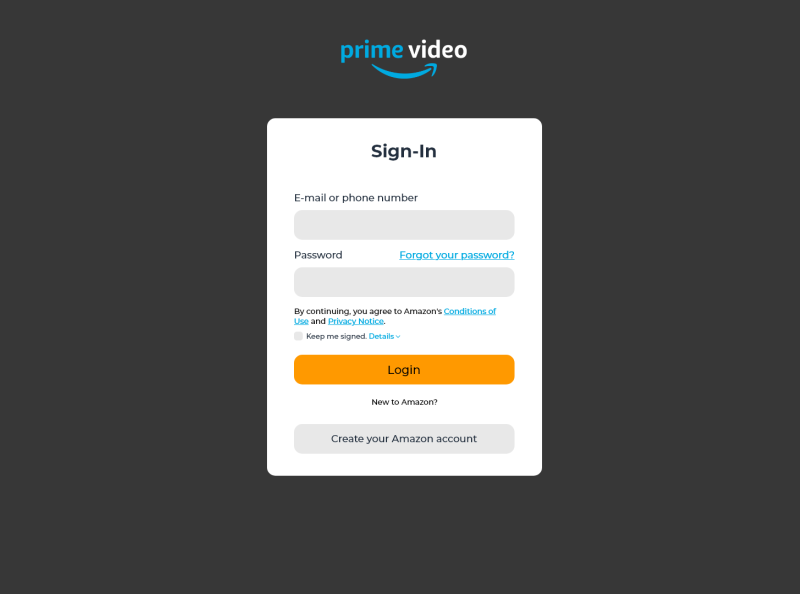 .com Sign up for Prime Video