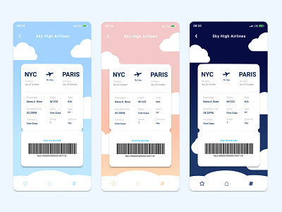 App Concept for Airline Tickets airline app design branding design mobile design tickets ui web design