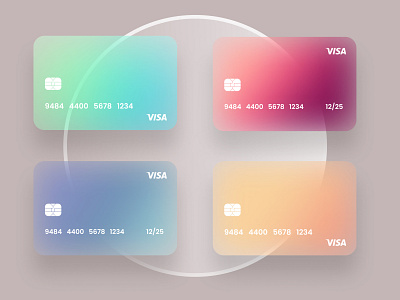 Gradient Credit Cards cards credit cards figma graphic design photoshop ui vector visa