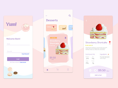 7 Day Design Challenge: 01 Yum! - UI Design design figma graphic design mobile mobile design ui web design