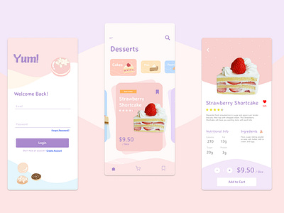 7 Day Design Challenge: 01 Yum! - UI Design