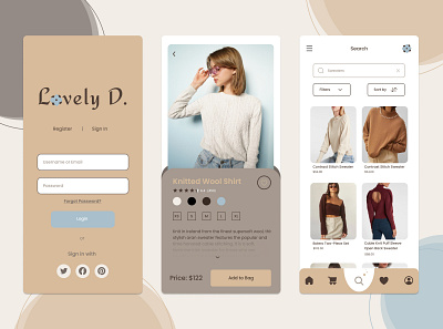 7 Day Design Challenge: 04 Clothing App - Mobile Design branding design figma logo ui web design