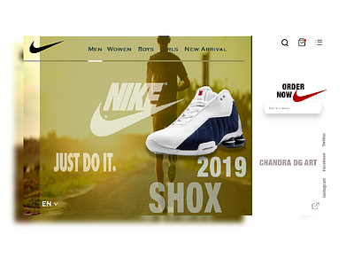 Redesign WEB Nike Landing page design illustration ui ux web