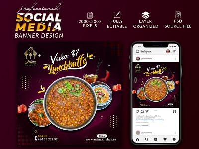 Social Media Post ad banner ads branding design facebook post food ads food banner food poster graphic design header illustration instagram post logo restaurant ads restaurant banner social media post twitter banner ui vector