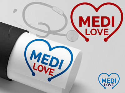 MEDI LOVE LOGO DESIGN creative logo design illustration logo love media medical medicine medilove modern logo online online.com simple logo