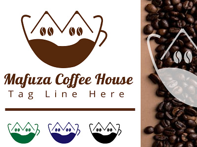 Mafuza Coffee House Logo branding coffee house logo coffee logo coffee shop creative logo design house logo logo mafuza coffee house modern logo restaurant simple logo tea shop