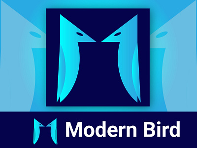 Modern Bird Logo 3d apps icon bird brand branding couple bird creative logo design flat graphic design icon illustration logo logos minimal modern logo simple logo vector