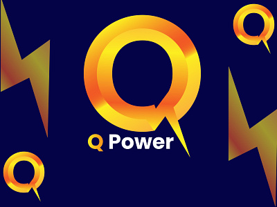 Modern Q with power Logo