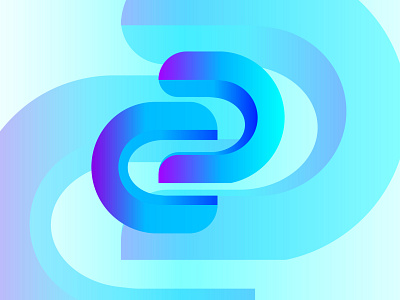 Modern letter D logo