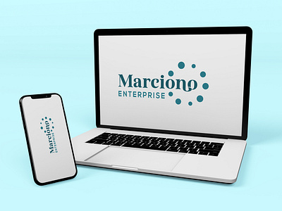 Marciono Enterprise Logo branding buy and sell computer creative logo design electric enterprise graphic design iconic illustration logo logos marketing. modern logo simple logo tech technical vector