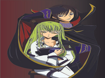 Lelouch Lamprouge and CC graphic design illustration