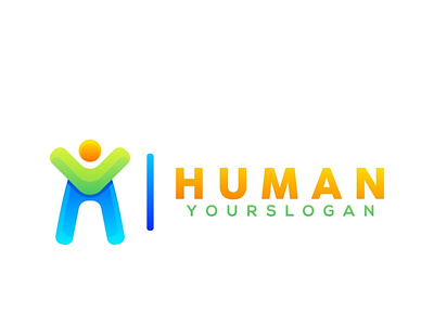 human logo 3d branding bussines graphic design human logo people