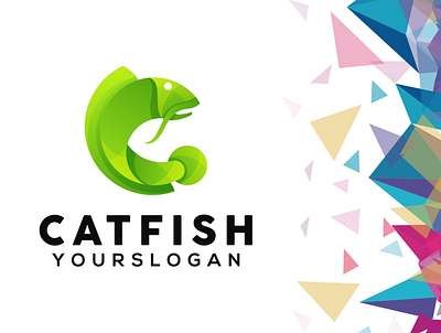 colorful catfish logo catfish design icon illustration logo vector