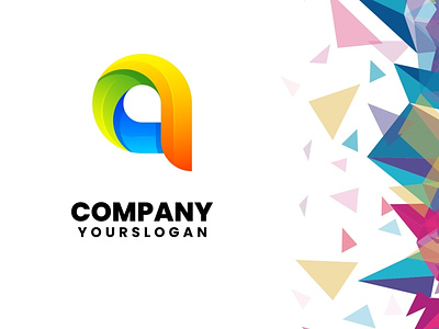 letter a colorful logo colorful design icon illustration lettera logo vector