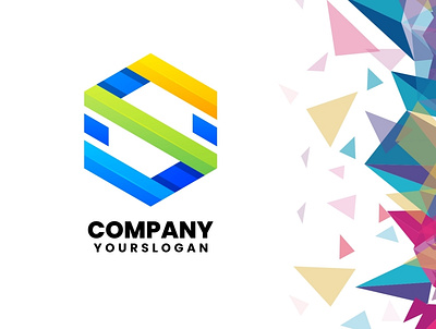 colorful letter s logo colorful design gradient logo vector