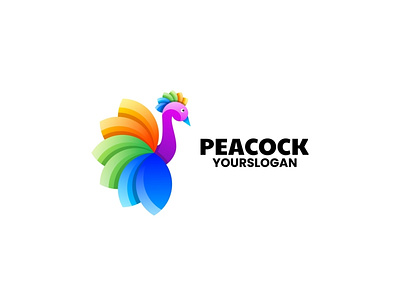 PEACOCK COLORFUL LOGO DESIGN branding colorful design icon illustration logo peacock vector