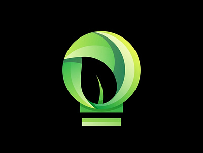 bulb leaf logo design branding bulb colorful design icon illustration leaf logo vector