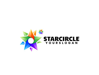 star gradient logo branding colorful design icon illustration logo space star vector