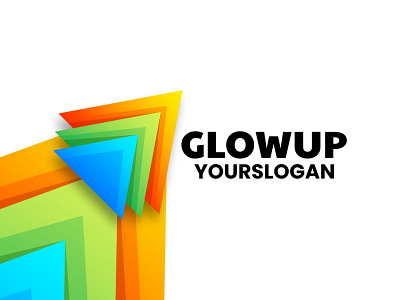 glow up logo branding colorful design graphic design icon illustration logo vector